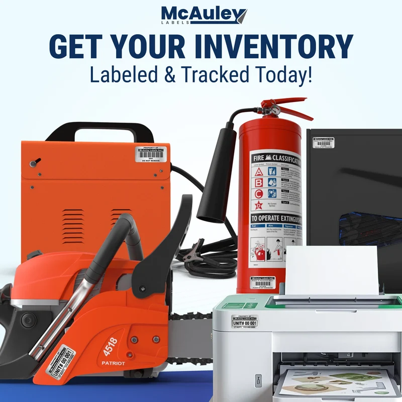 Custom QR Code Inventory Labels Numbered for Asset Tracking - Semi-Gloss White