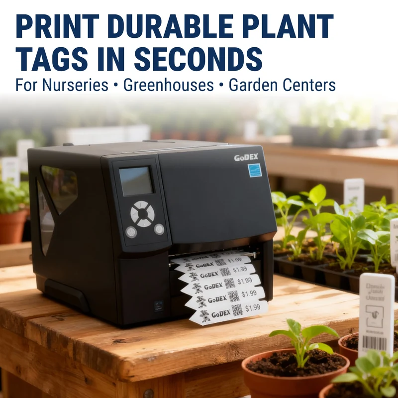 Plant Label Printer - 300 DPI - Industrial Nursery Label Printer