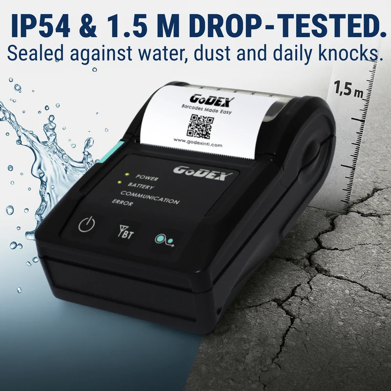 Mobile Receipt Printer - Portable, Wireless, Bluetooth Direct Thermal Label Printer – 2"