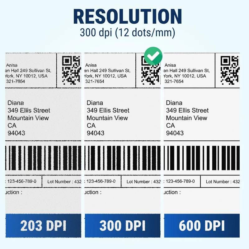 GoDEX DT230 Direct Thermal Printer – 2″ 300 DPI Label Printer, Compact Design, 3-Year Warranty