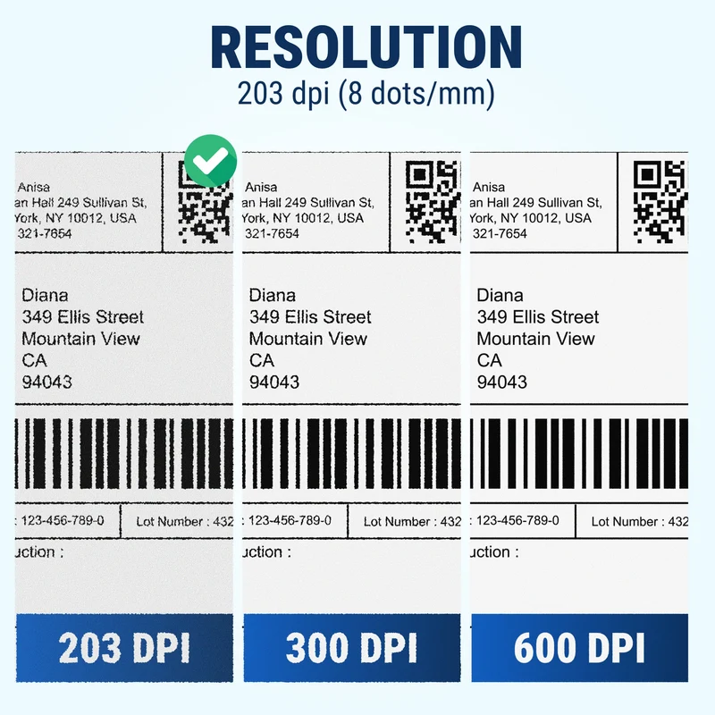 GoDEX DT4x+ Direct Thermal Printer – 4″ Fast Label Printer, 203 DPI, 3-Year Warranty