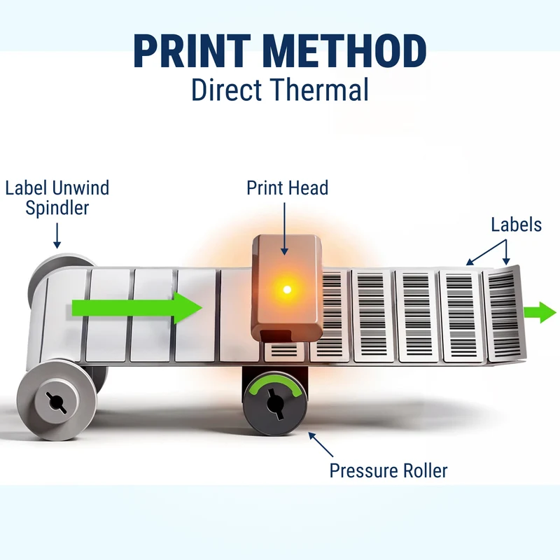 Wristband Printer GoDEX DT2x 2" - Direct Thermal Label Compact 203 DPI Barcode Printer