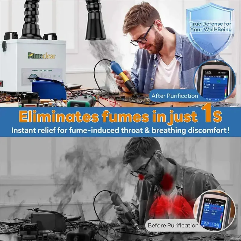 Extracteur de fumée de soudure Fumeclear FC-100A Filtre HEPA à charbon actif