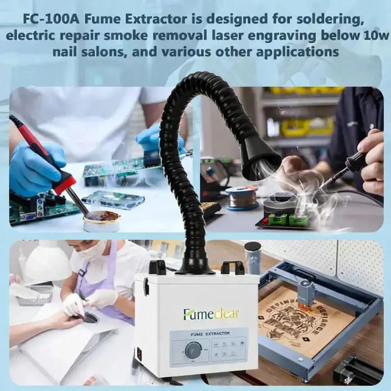 Extracteur de fumée de soudure Fumeclear FC-100A Filtre HEPA à charbon actif