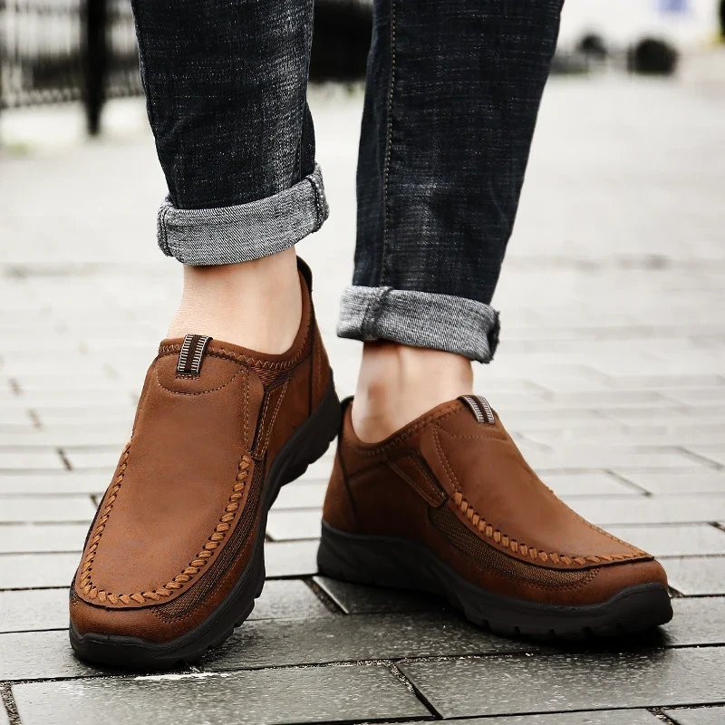Chaussures Slip-on en Cuir PU - Homme