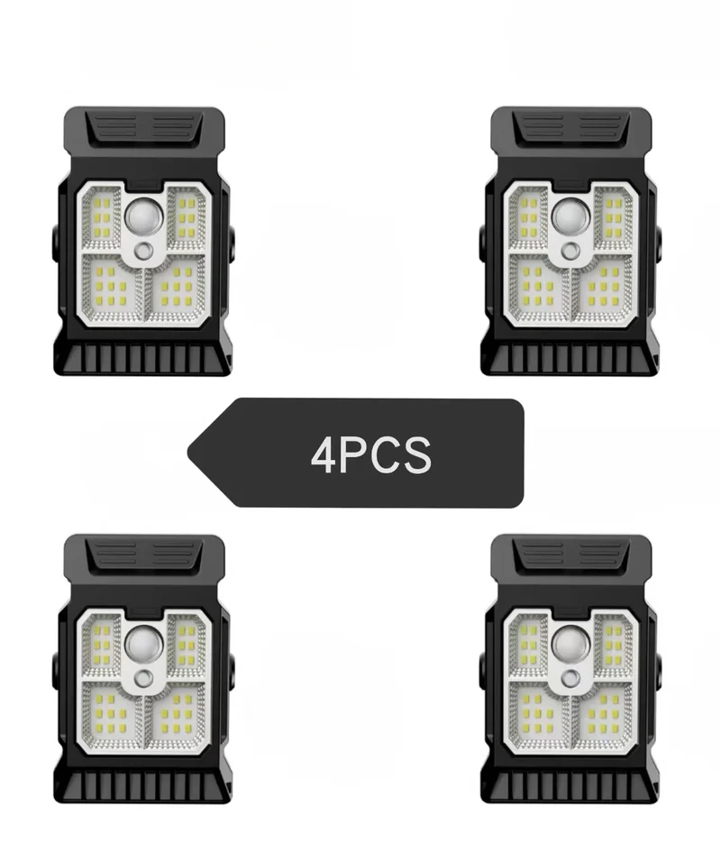 2x Lampe LED solaire à clips détection intelligente