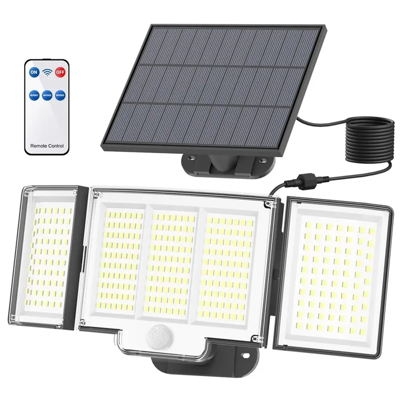 Lampe Solaire 348 LED Ultra Puissante - Télécommande