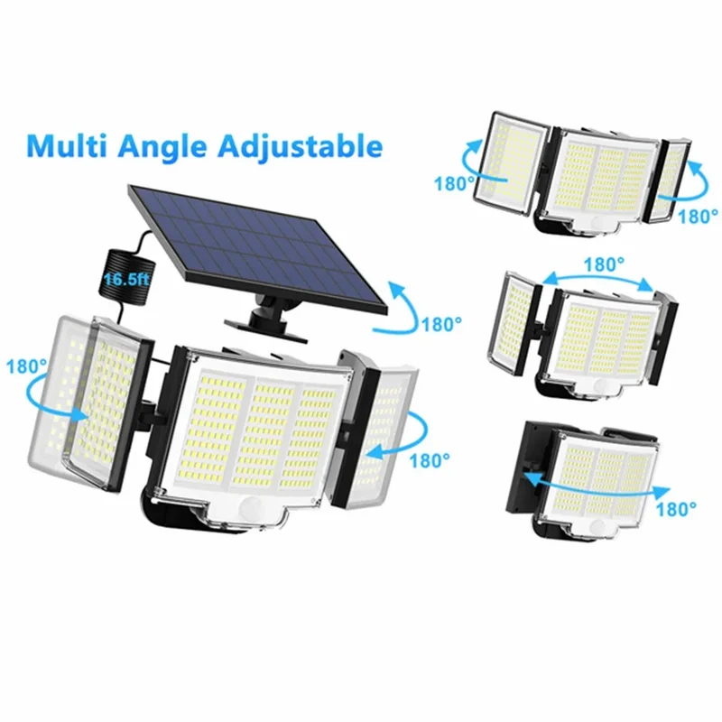 Lampe Solaire 348 LED Ultra Puissante - Télécommande