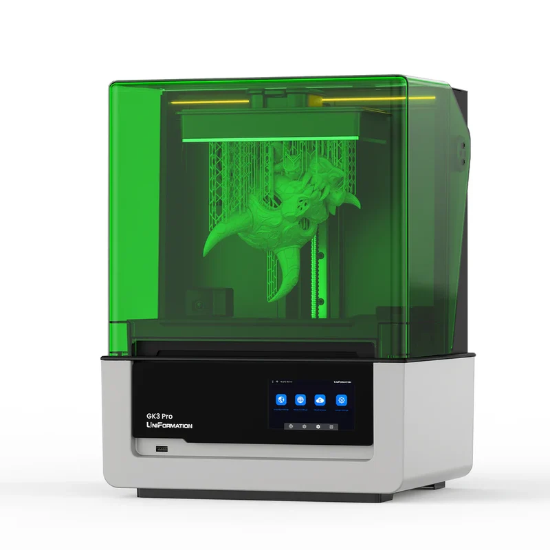 Uniformation GK3 Pro – Imprimante résine professionnelle haute résolution avec source lumineuse de 385 nm et contrôle actif de la température de la résine