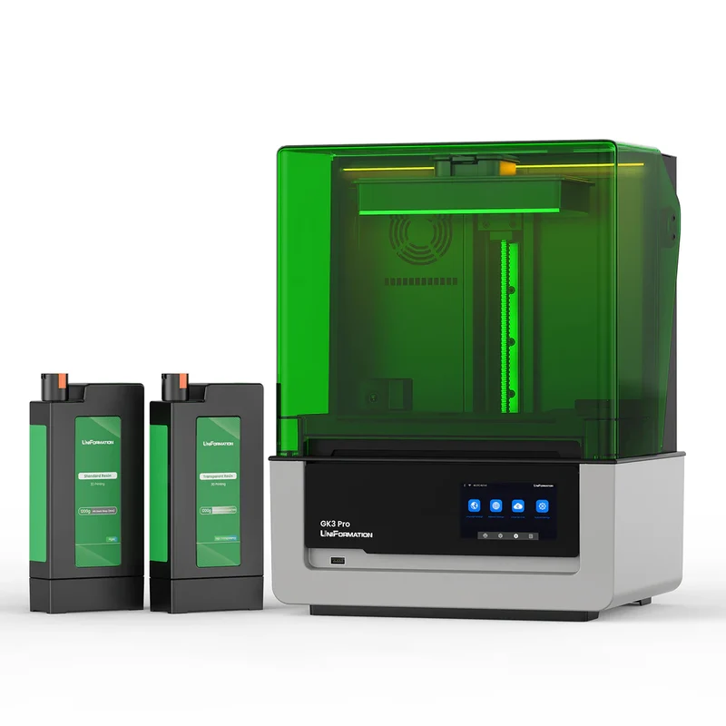 Uniformation GK3 Pro – Imprimante résine professionnelle haute résolution avec source lumineuse de 385 nm et contrôle actif de la température de la résine