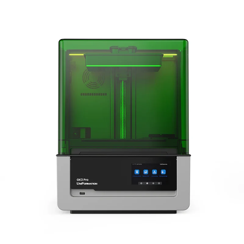 Uniformation GK3 Pro – Imprimante résine professionnelle haute résolution avec source lumineuse de 385 nm et contrôle actif de la température de la résine