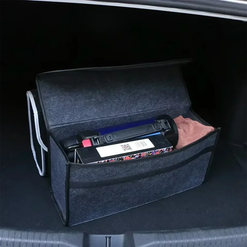 Boîte de Rangement en Feutrine avec Poignée pour Voiture