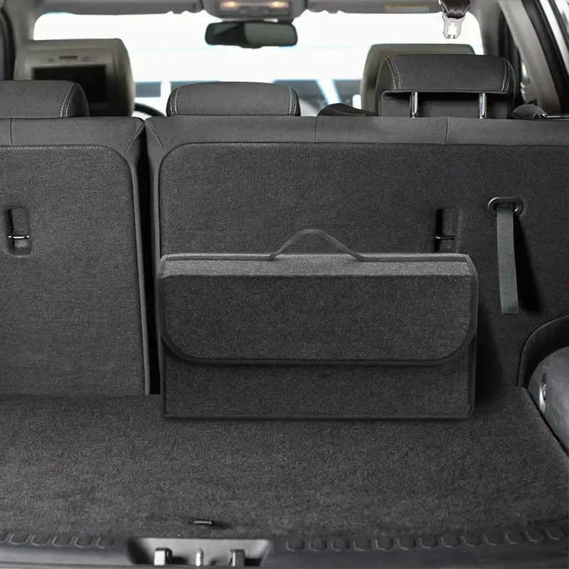 Boîte de Rangement en Feutrine avec Poignée pour Voiture