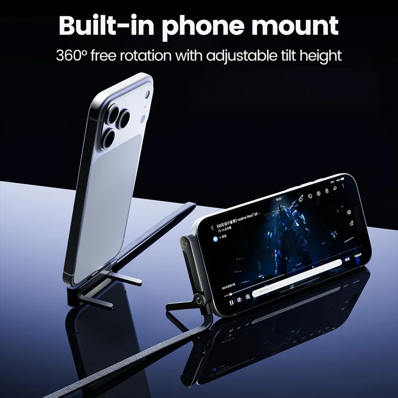 Chargeur 2-en-1 USB-C 65W – Câble Charge Rapide avec Support Pliable