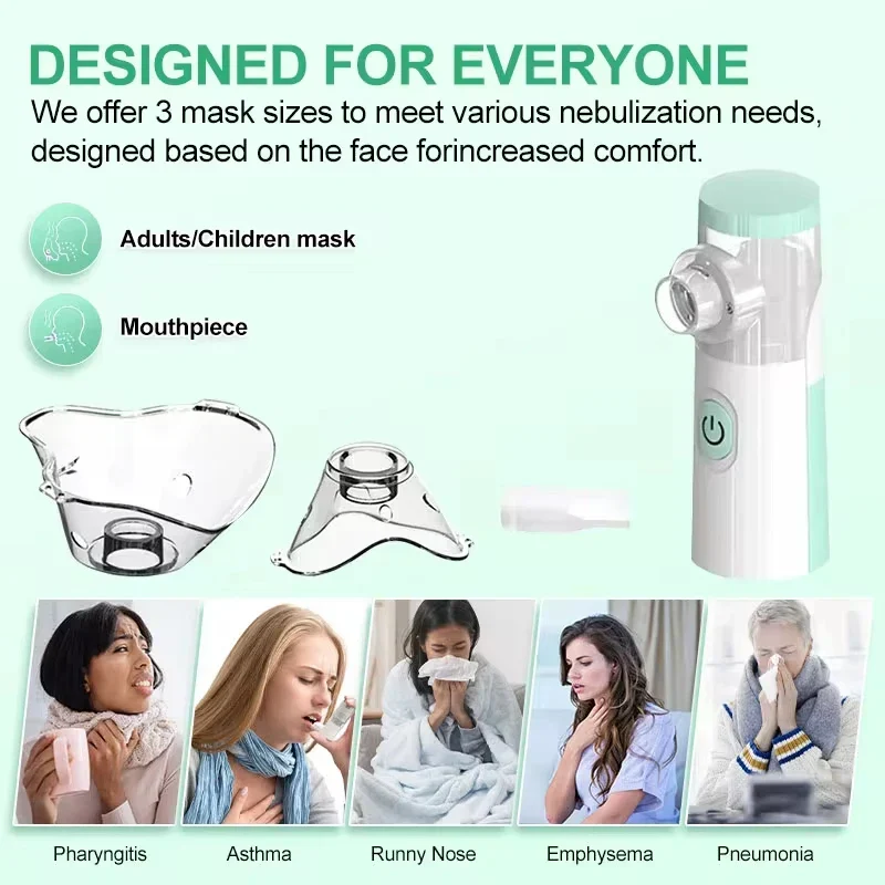 Mini Nébuliseur Médical - Idéal pour maladies respiratoires