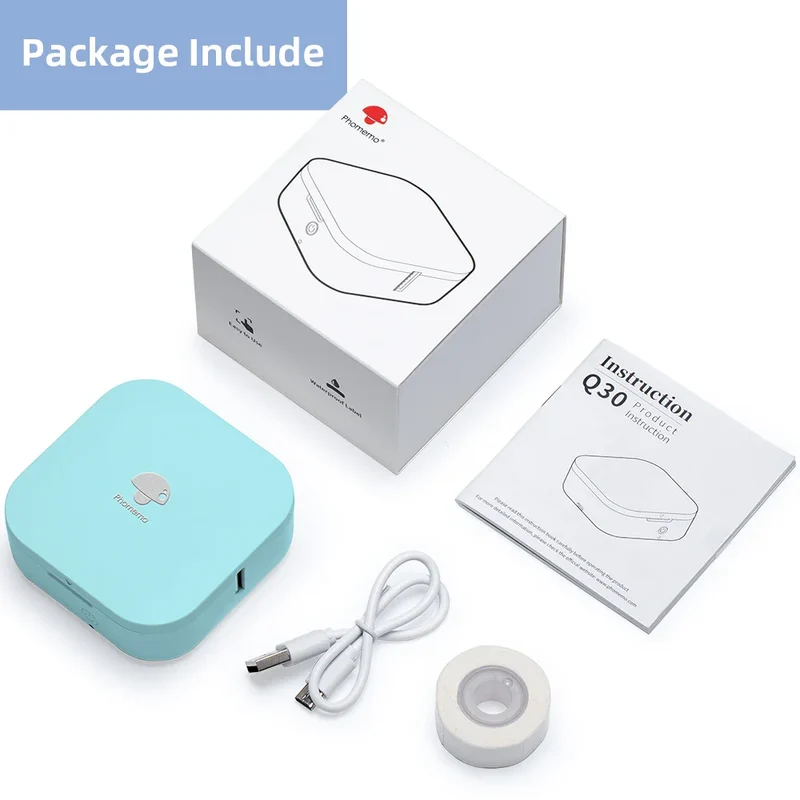 Phomemo - La mini imprimante d'étiquettes thermique + 480 étiquettes autocollantes