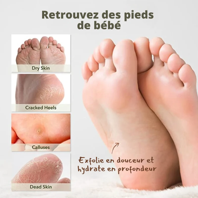 6 paires masques exfoliants pour pieds