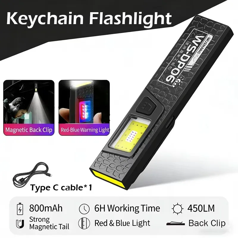 2X Mini Lampe Porte-Clés LED Ultra Puissante
