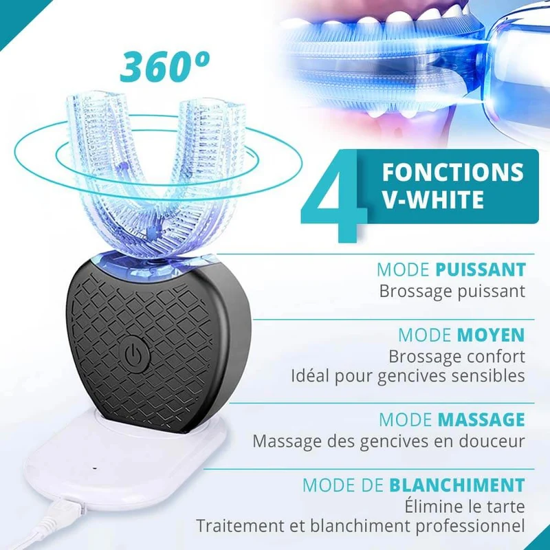 Brosse à Dents Électrique Sonique 360°