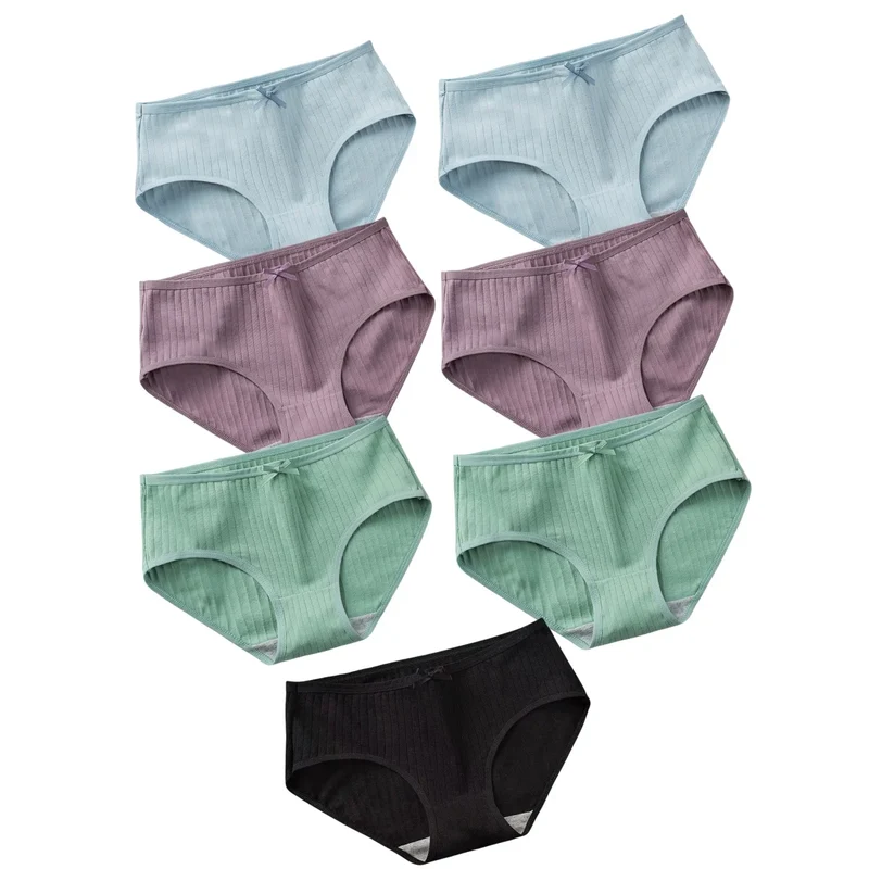 Lot de 7 Culottes en Coton Côtelé - Confort Intime