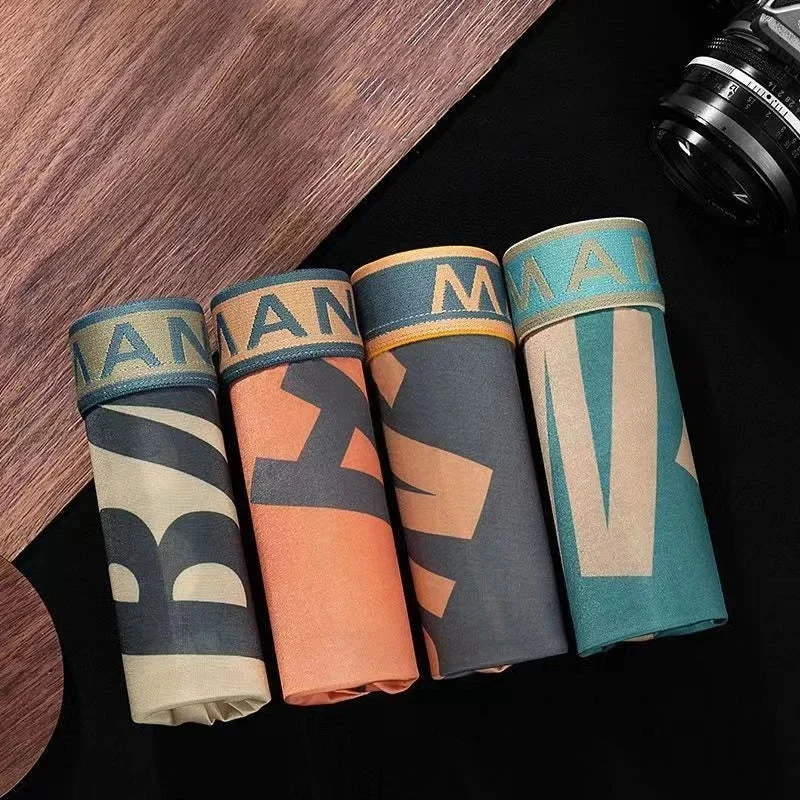 Lot de 12 Boxers en Soie Glacée à écritures