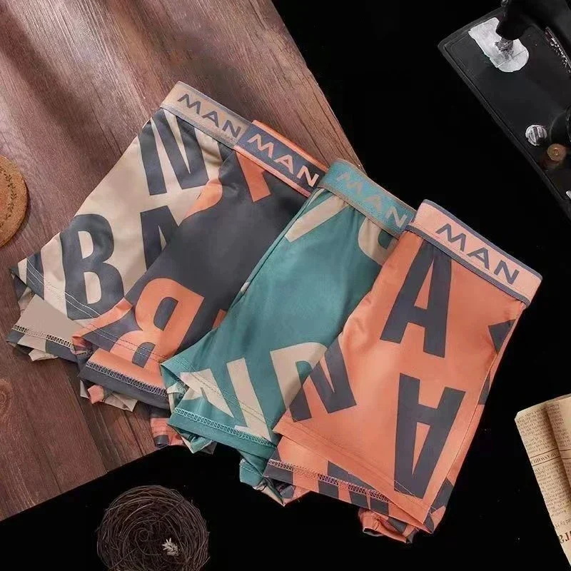 Lot de 12 Boxers en Soie Glacée à écritures