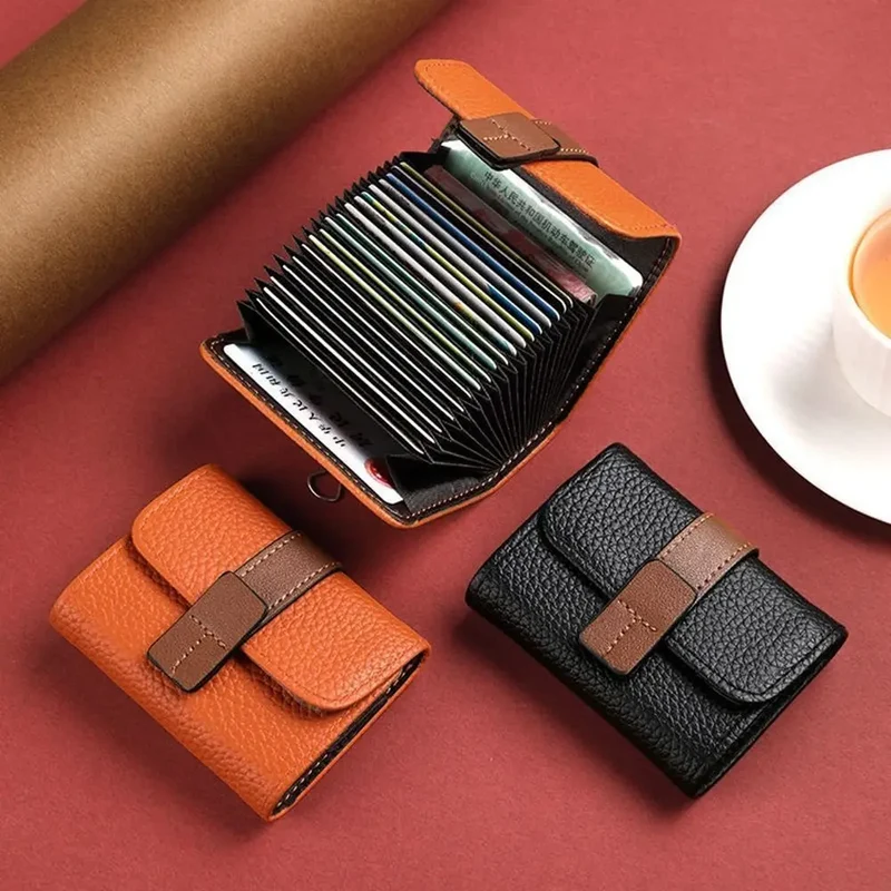 Mini Portefeuille pour Cartes en Cuir PU