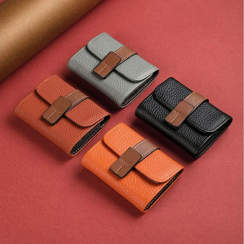Mini Portefeuille pour Cartes en Cuir PU