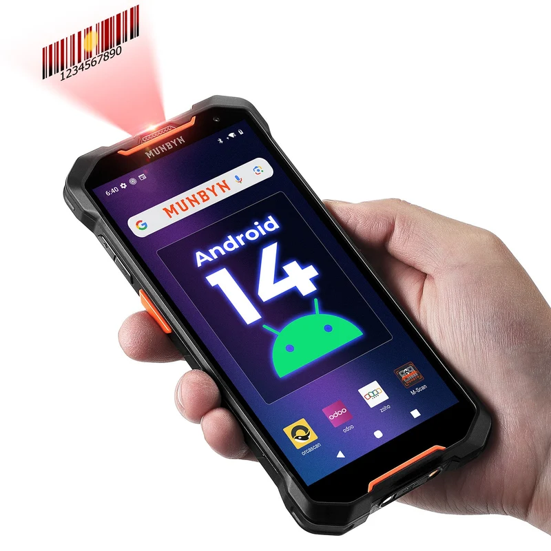 MUNBYN AS01P Android 14 Barcode Scanner for Warehouse Inventory