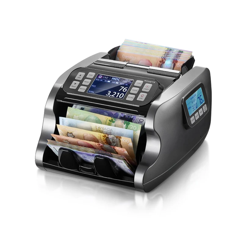 MUNBYN IMC22 Mixed Denomination Money Counter with Dual Display