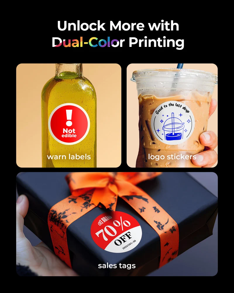 MUNBYN RW405B Dual-Color Bluetooth Thermal Label Printer