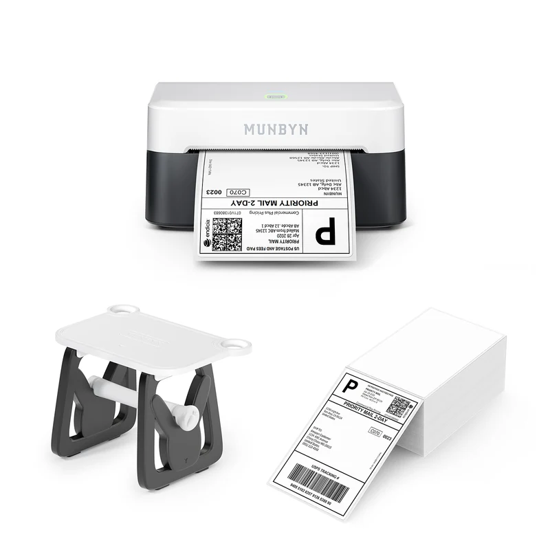 MUNBYN RW403B Bluetooth Thermal Label Printer Kit for Shipping and Product Labeling