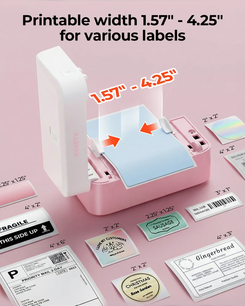 MUNBYN RW403B Bluetooth Thermal Label Printer Kit for Shipping and Product Labeling