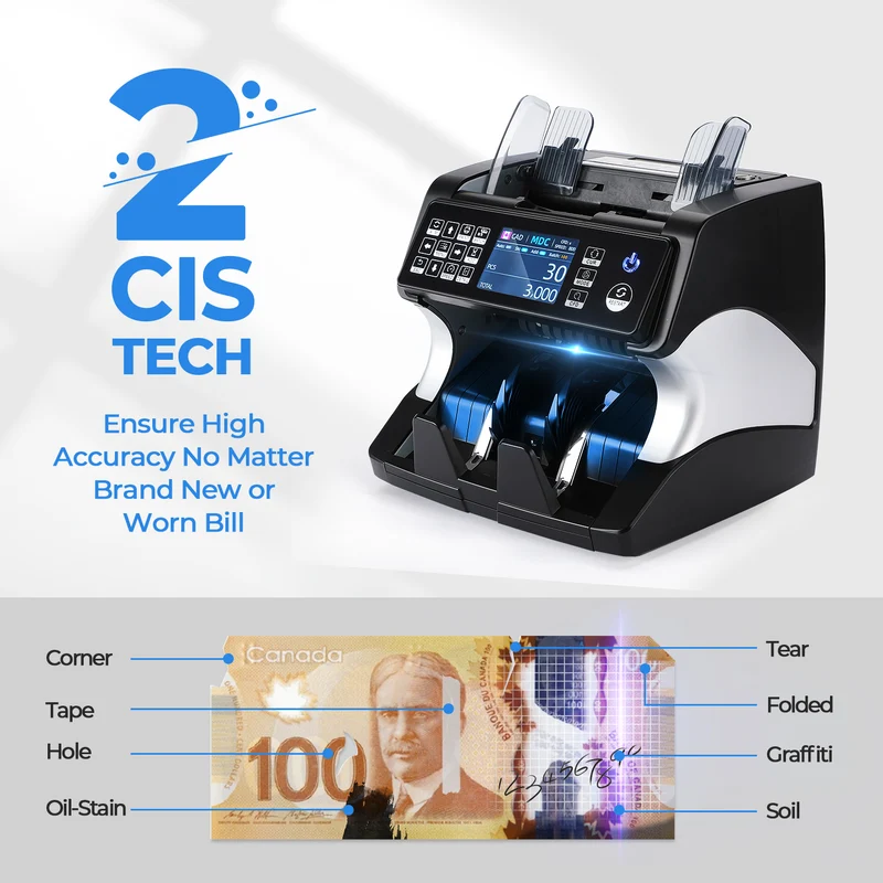 MUNBYN IMC01 Mixed Bill Money Counter with UV IR MG Detection
