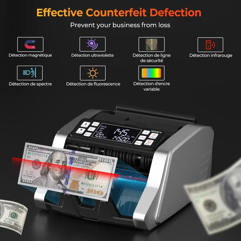 MUNBYN IMC20 Money Counter Machine with LED External Display