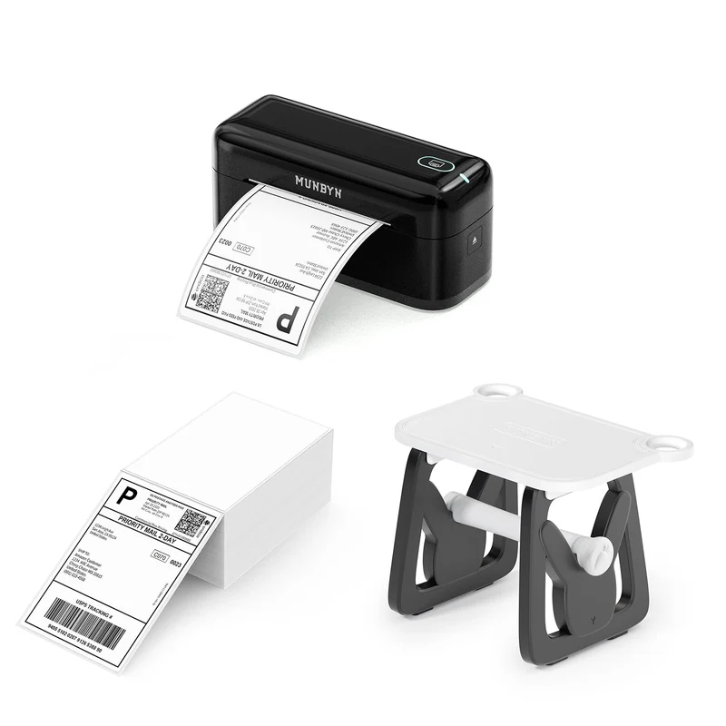 MUNBYN RW402B Bluetooth Thermal Label Printer Kit for Daily Shipping Labels