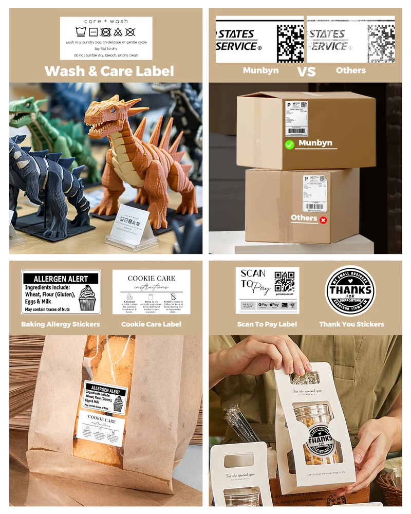 MUNBYN RW402B Bluetooth Thermal Label Printer for Daily Shipping Labels