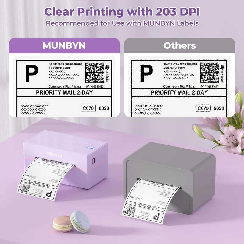 MUNBYN RW130B Bluetooth Thermal Label Printer Kit for Shipping and Basic Labels