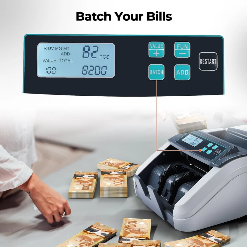 MUNBYN IMC51 Money Counter Machine with LCD Display for Business
