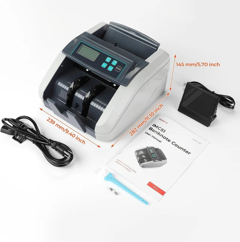 MUNBYN IMC51 Money Counter Machine with LCD Display for Business