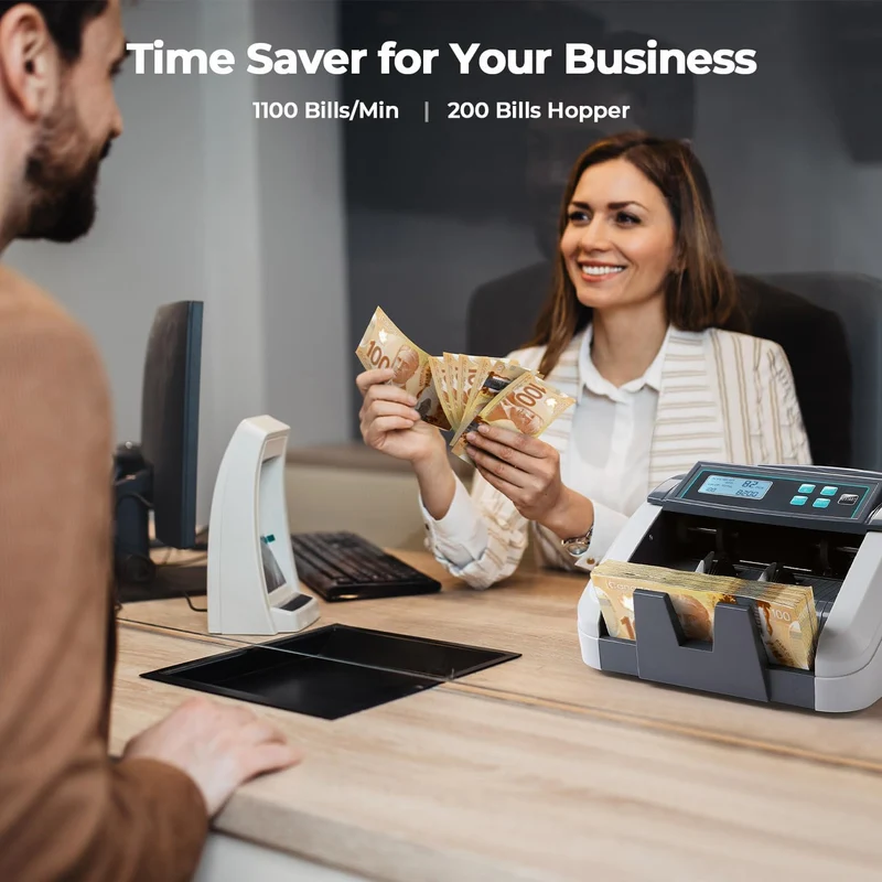 MUNBYN IMC51 Money Counter Machine with LCD Display for Business