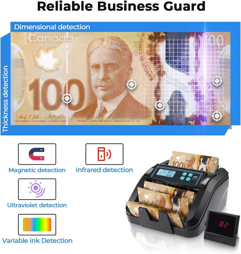 MUNBYN IMC51 Money Counter Machine with LCD Display for Business