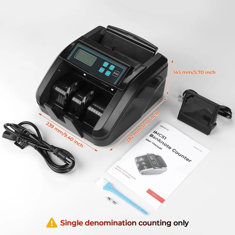 MUNBYN IMC51 Money Counter Machine with LCD Display for Business