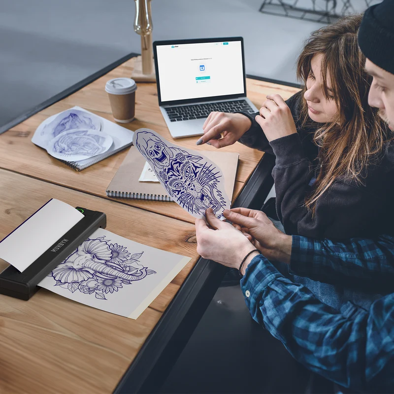 MUNBYN ITP05 Bluetooth Tattoo Stencil Printer for Portable Transfer