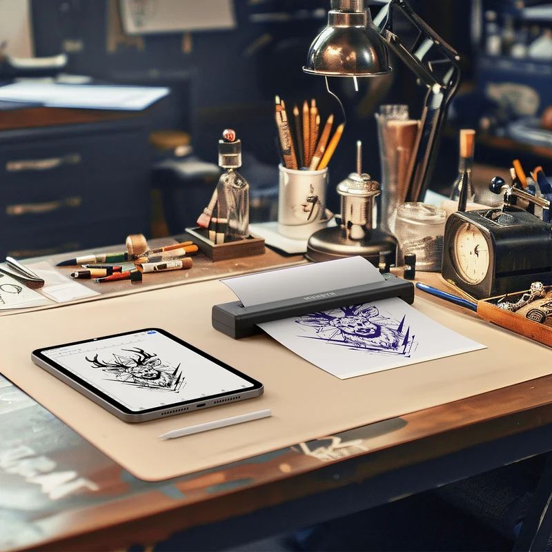 MUNBYN ITP05 Bluetooth Tattoo Stencil Printer for Portable Transfer