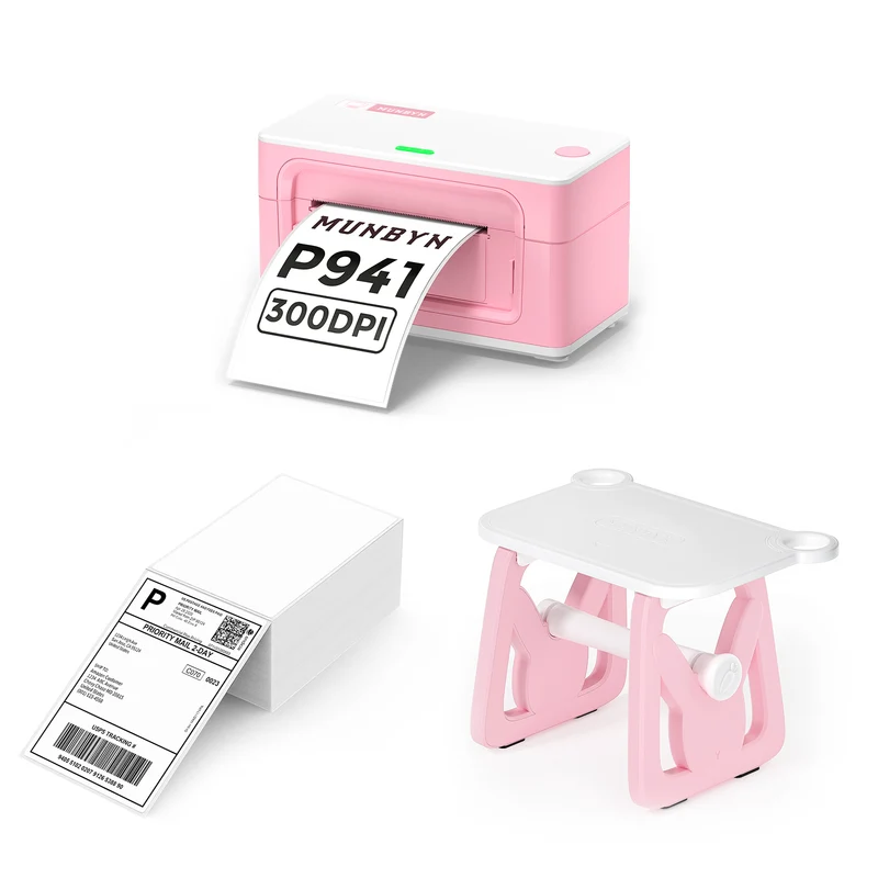 MUNBYN RW941BP 300DPI Thermal Label Printer Kit for Product Labels and Branding