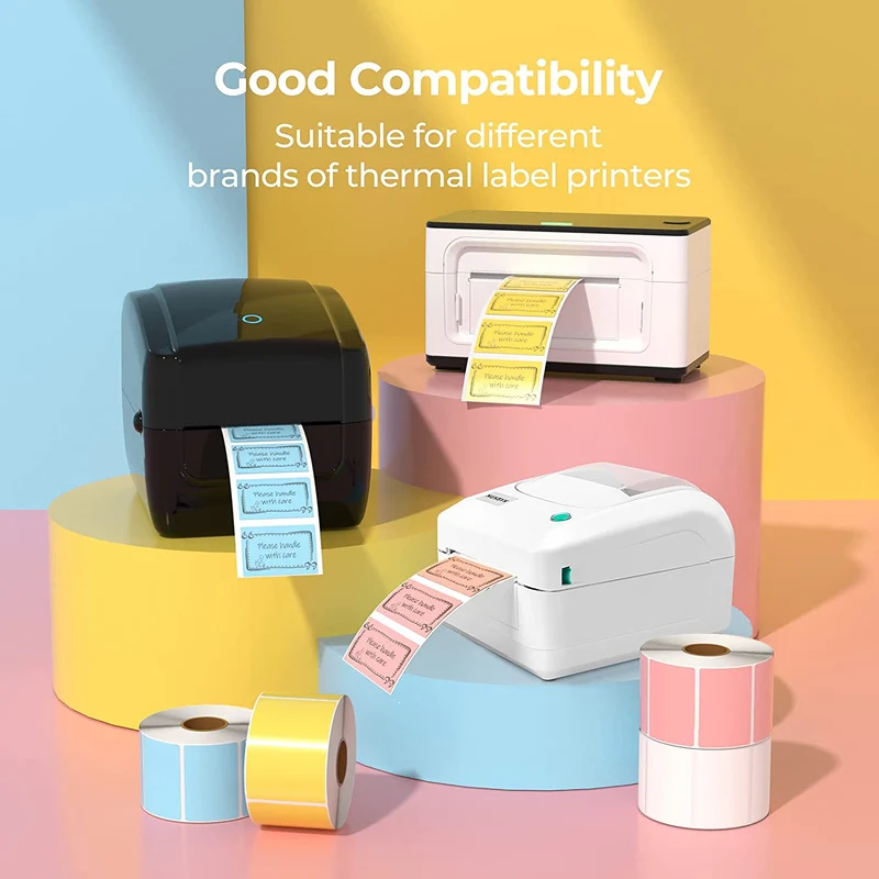 MUNBYN 2.25" x 1.25" Rectangle Thermal Labels for Barcode, Address and Multi-Purpose Use