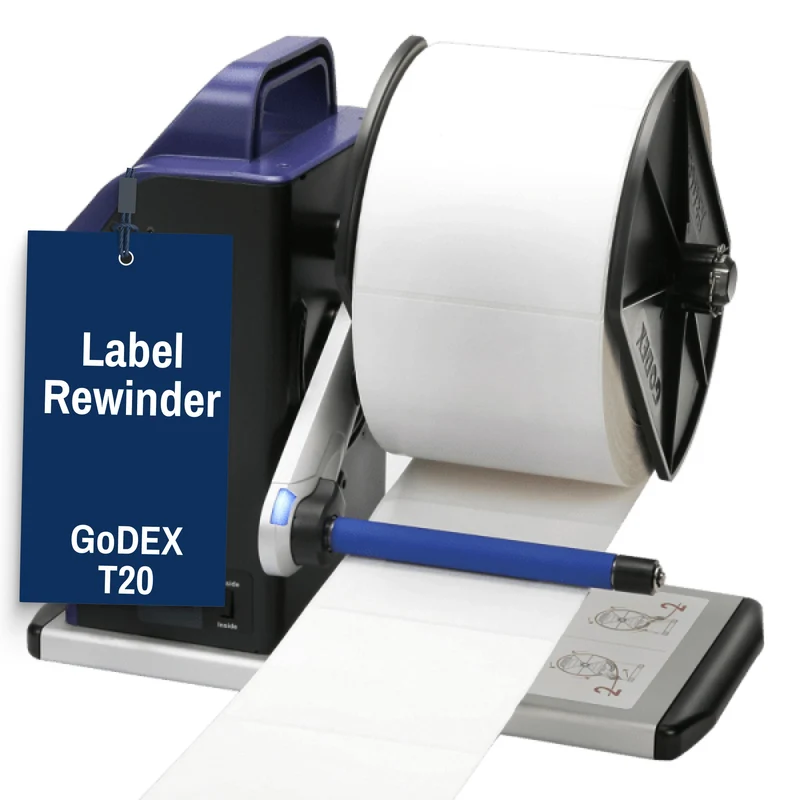 GoDEX T-20 Label Rewinder – Heavy-Duty 6″ Rewinder for All GoDEX Printers (3-Year Warranty)