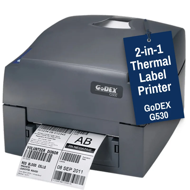 GoDEX G530 Thermal Printer 4″ - 2-in-1 Thermal Label Printer – 300 DPI, 3-Year Warranty