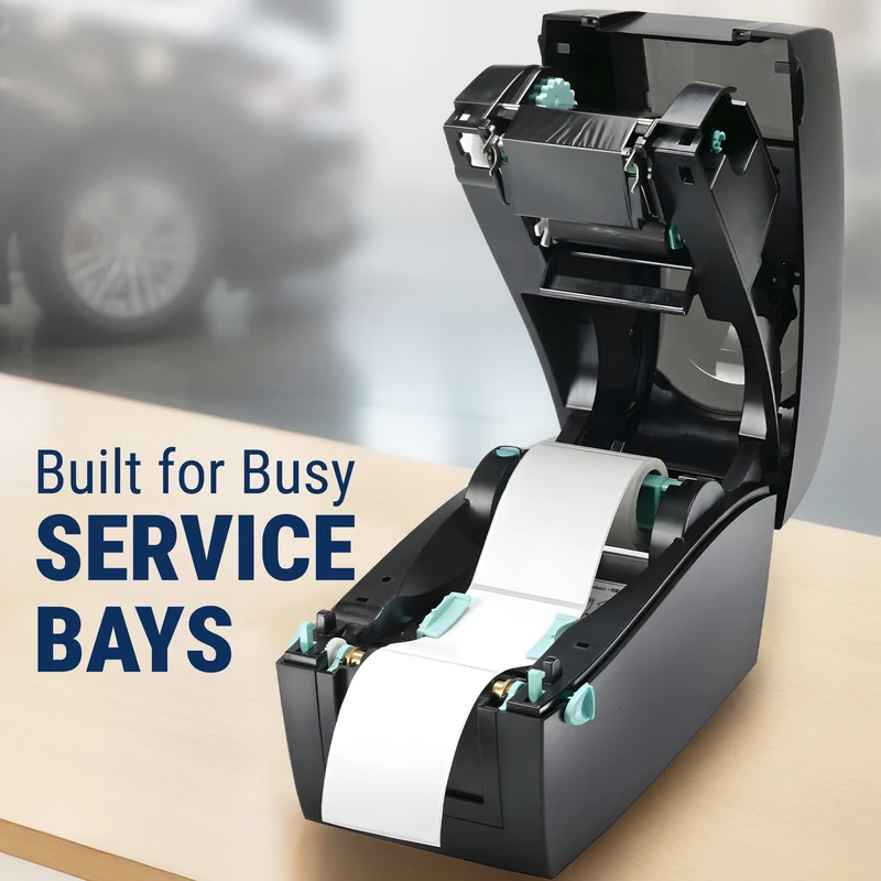 Oil Change Sticker Printer System – Preloaded with 1000 Custom Labels, Ribbon & Standalone Keyboard